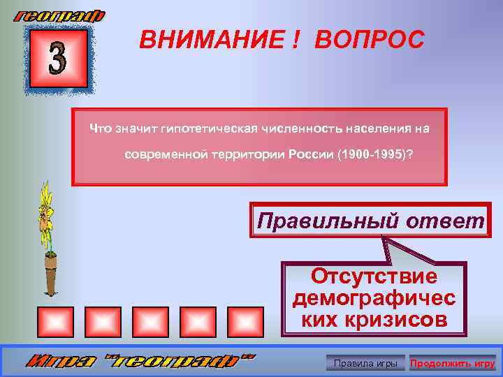 ВНИМАНИЕ ! ВОПРОС Что значит гипотетическая численность населения на современной территории России (1900 -1995)?