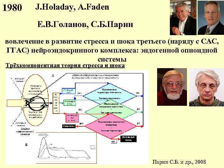 1980 J. Holaday, A. Faden Е. В. Голанов, С. Б. Парин вовлечение в развитие