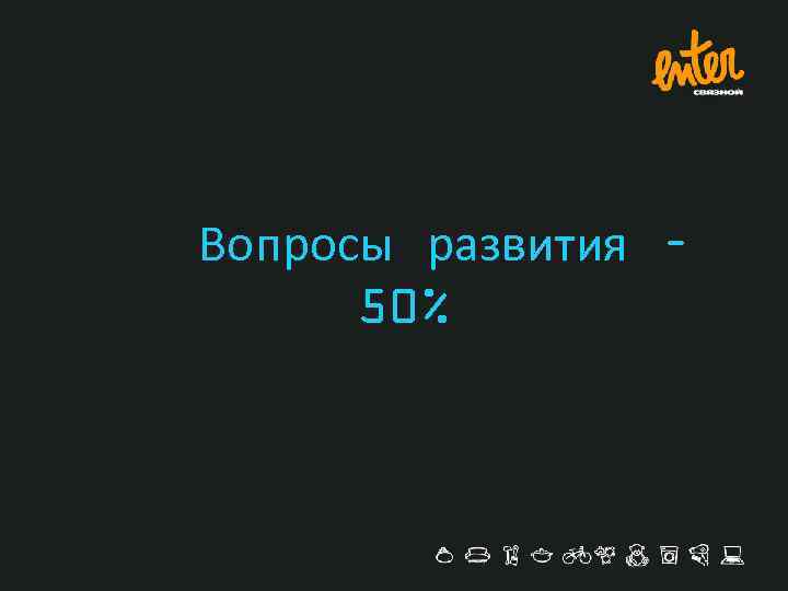 Вопросы развития – 50% 