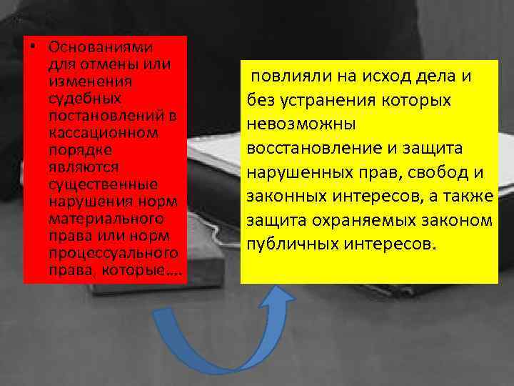  • Основаниями для отмены или изменения судебных постановлений в кассационном порядке являются существенные