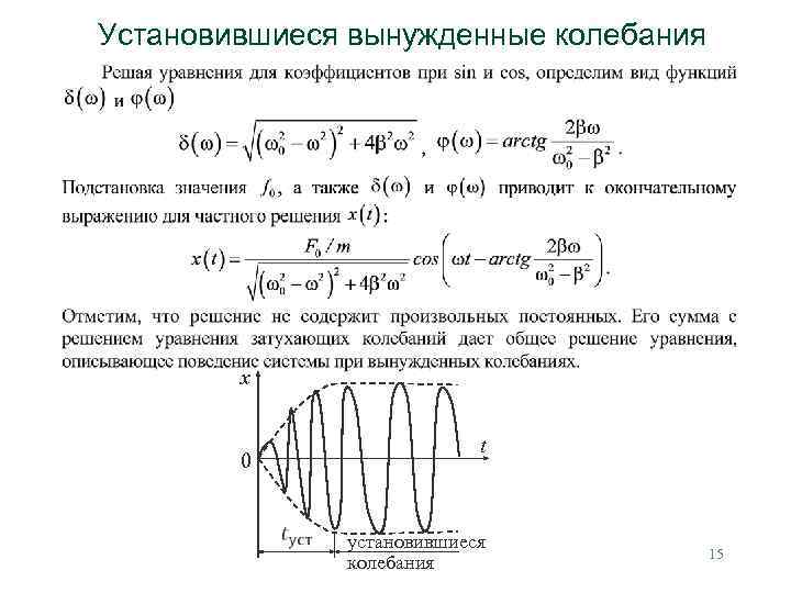 Затухающие колебания вынужденные колебания 9 класс