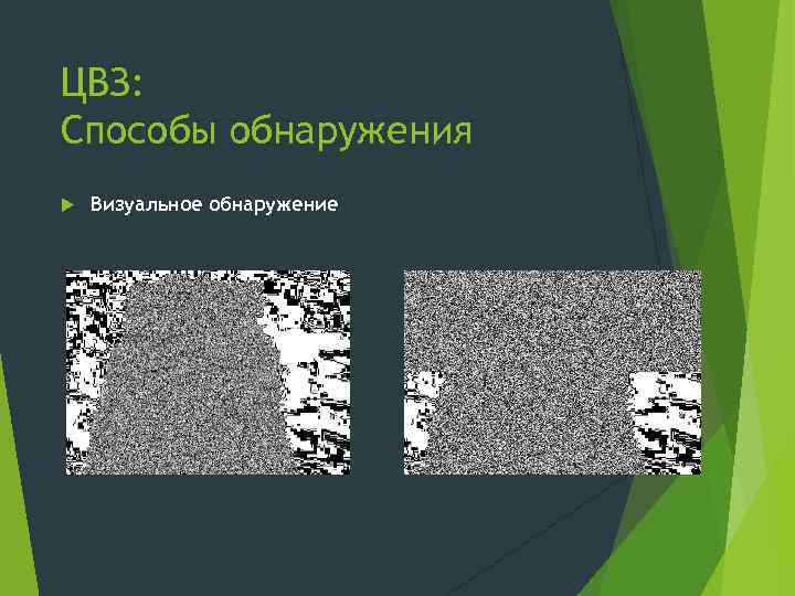 ЦВЗ: Способы обнаружения Визуальное обнаружение 