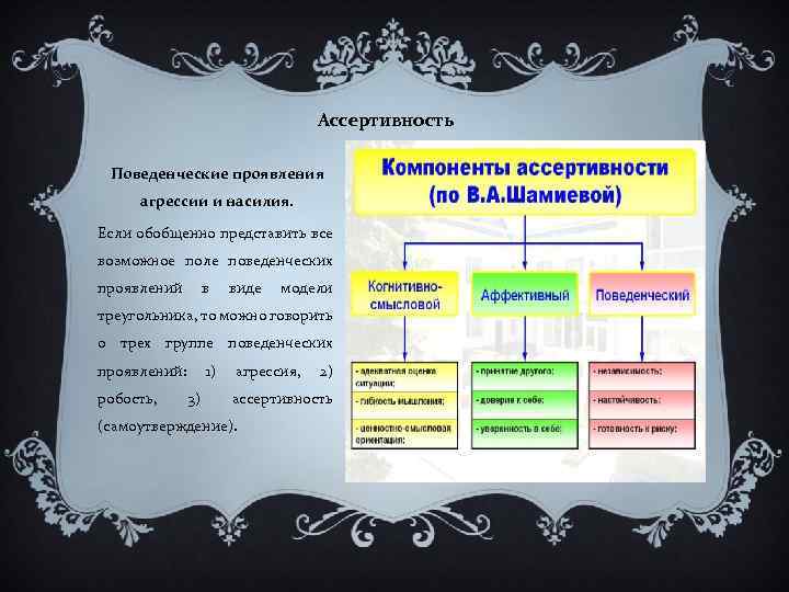 Ассертивность Поведенческие проявления агрессии и насилия. Если обобщенно представить все возможное поле поведенческих проявлений