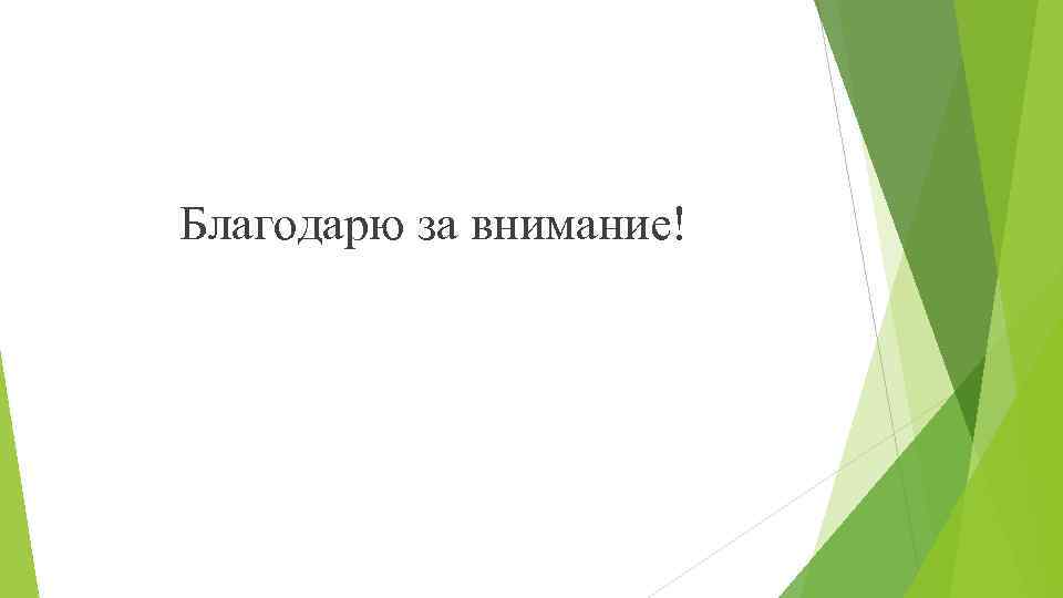 Благодарю за внимание! 