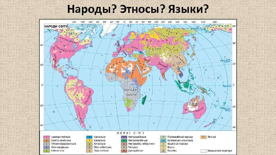 Народы? Этносы? Языки? 