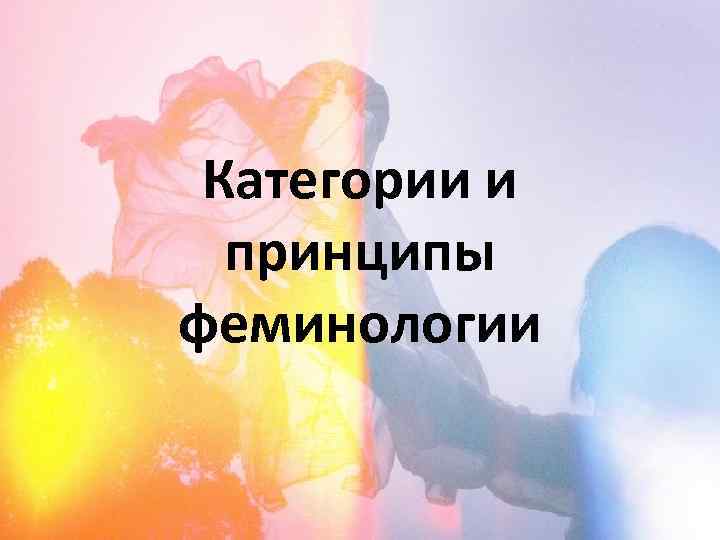 Категории и принципы феминологии 