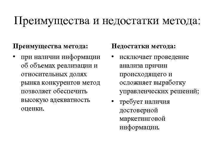 Достоинства и недостатки подходов