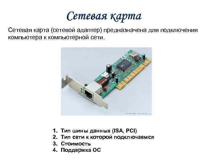 Сетевая карта в компьютере это