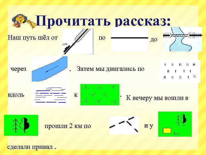 Вдоль через. Прочитать рассказ наш путь шел от. Топографический диктант условные знаки. Прочитать план местности. Топографический диктант 3 класс.