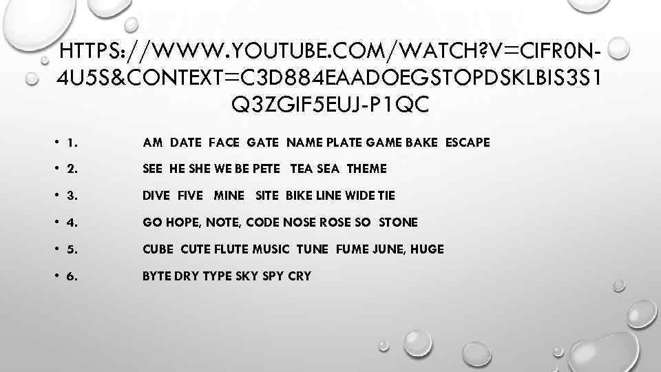 HTTPS: //WWW. YOUTUBE. COM/WATCH? V=CIFR 0 N 4 U 5 S&CONTEXT=C 3 D 884