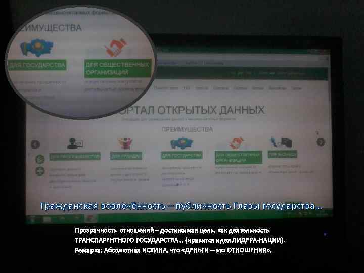 Гражданская вовлечённость – публичность Главы государства… Прозрачность отношений – достижимая цель, как деятельность ТРАНСПАРЕНТНОГО