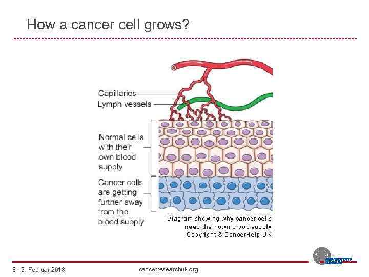 How a cancer cell grows? -------------------------------------------------------- 8 · 3. Februar 2018 cancerresearchuk. org 