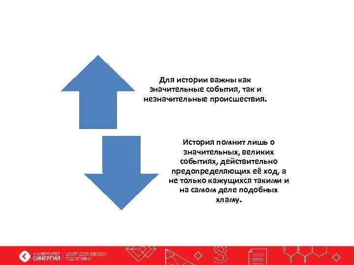 Для истории важны как значительные события, так и незначительные происшествия. История помнит лишь о