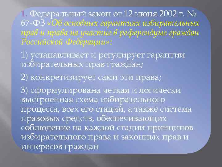 Федеральный закон об избирательном праве. ФЗ 67 от 12.06.2002. ФЗ 67 от 12.06.2002 об основных гарантиях избирательных прав. Федеральный закон 67. 12 06 2002 67фз.