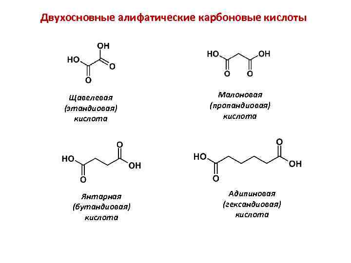 Двухосновные кислоты формулы и названия. Алифатические дикарбоновые кислоты. Щавелевая кислота (этандиовая). Этандиовая щавелевая кислота структурная формула. Малоновая кислота формула.