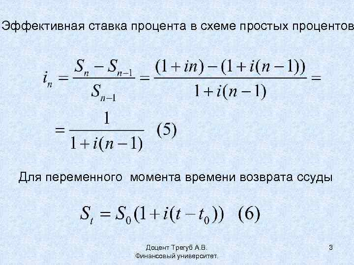 Схема простых процентов