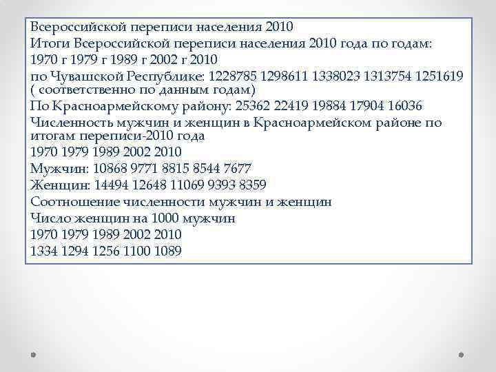 Всероссийской переписи населения 2010 Итоги Всероссийской переписи населения 2010 года по годам: 1970 г