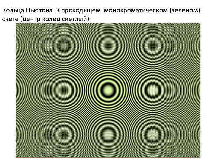 Какой круг будет в центре интерференционной картины если наблюдение проводить в отраженном свете