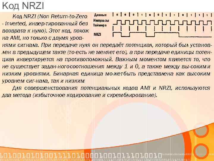 Похожие коды. Код NRZI. Потенциальный код NRZI. Кодирование NRZI кода. Код без возвращения к нулю NRZ.