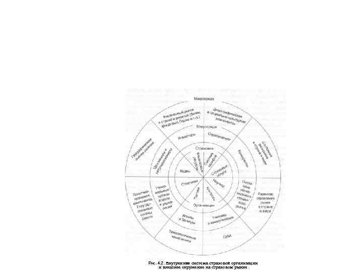Рис. 4. 2. Внутренняя система страховой организации и внешнее окружение на страховом рынке 