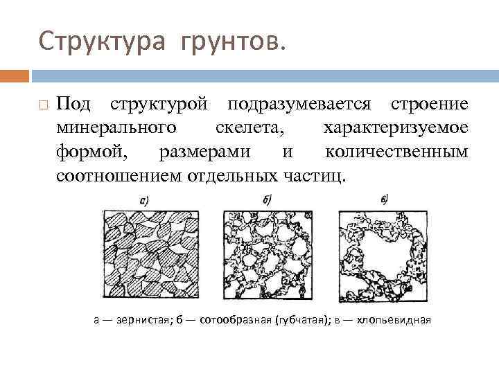 Под структурой понимают. Хлопьевидная структура грунта. Кристаллизационная структура грунтов. Зернистая структура грунта. Состав и структура почвы.