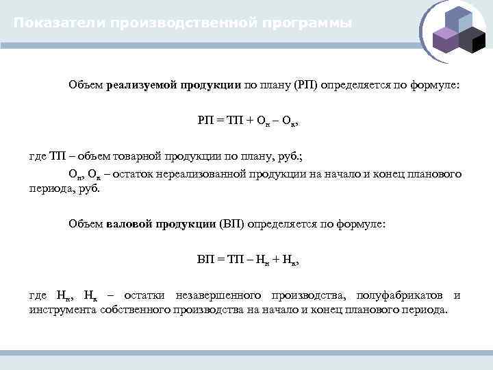 Объем реализованной продукции предприятия