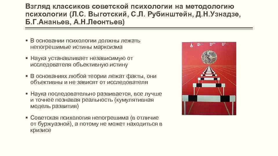 Взгляд классиков советской психологии на методологию психологии (Л. С. Выготский, С. Л. Рубинштейн, Д.