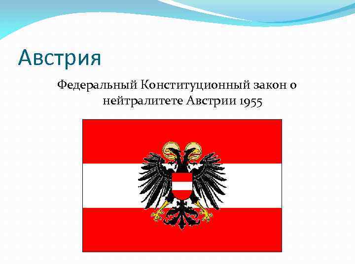 Австрия Федеральный Конституционный закон о нейтралитете Австрии 1955 