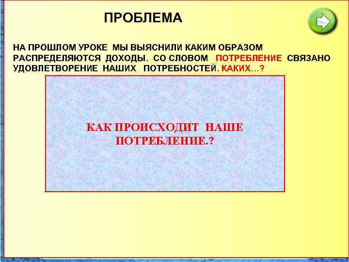 ПРОБЛЕМА ПОНЯТИЯ И ТЕРМИНЫ. НА ПРОШЛОМ УРОКЕ МЫ ВЫЯСНИЛИ КАКИМ ОБРАЗОМ РАСПРЕДЕЛЯЮТСЯ ДОХОДЫ. СО