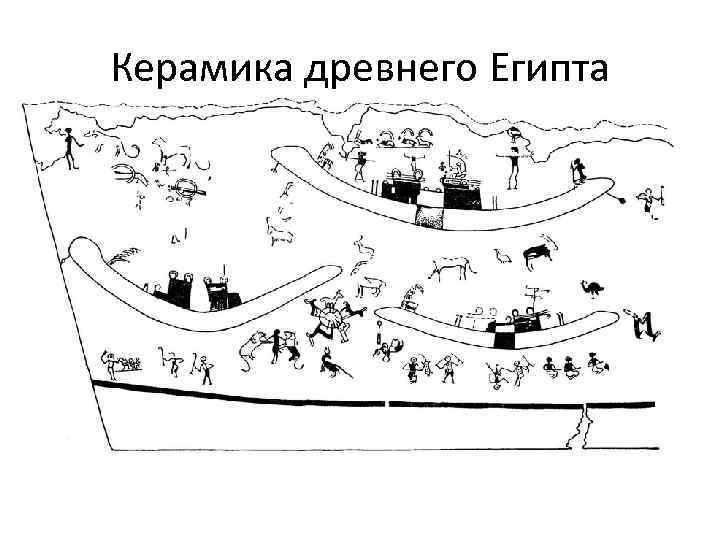 Керамика древнего Египта • Самыми ранними являются глиняные сосуды, расписанные несложными белыми узорами по