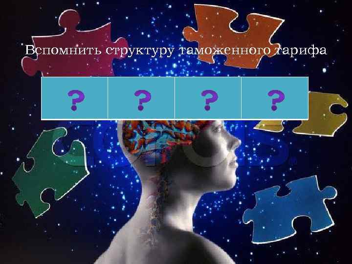 Вспомнить структуру таможенного тарифа 