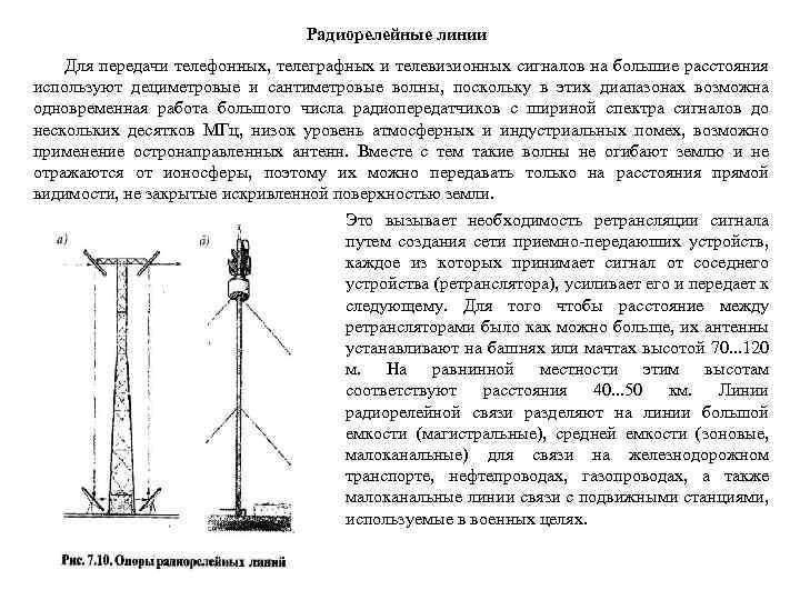 Радиорелейные системы передачи презентация