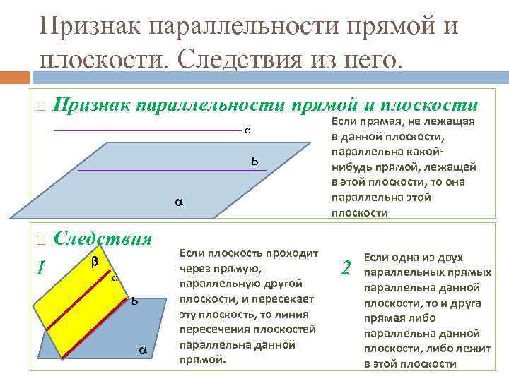 Признак параллельности задача