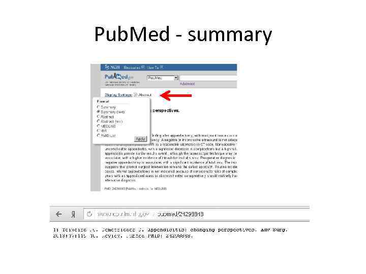 Pub. Med - summary 