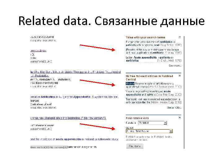 Related data. Связанные данные 