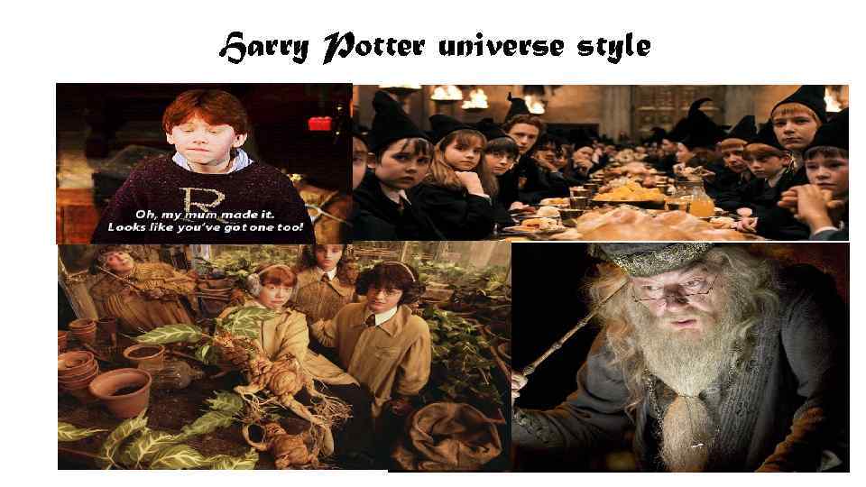 Harry Potter universe style 