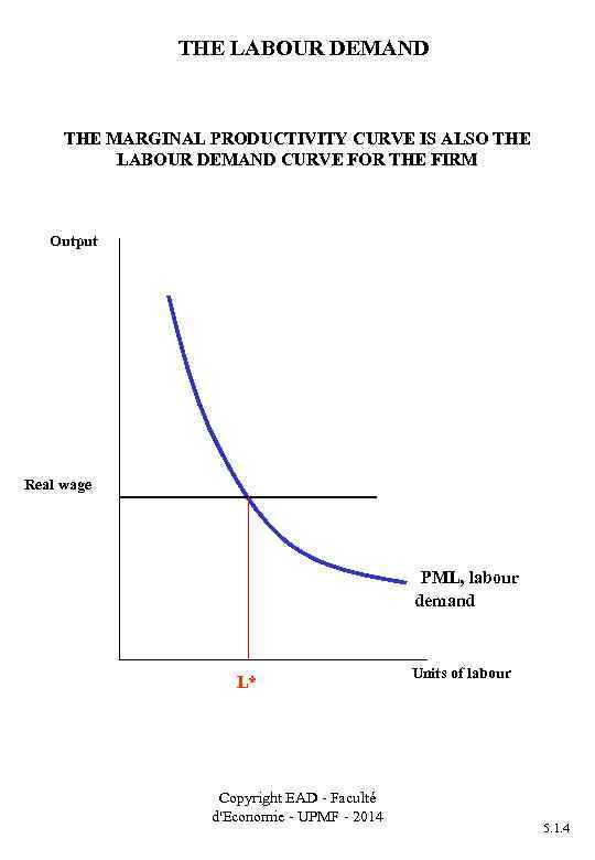 THE LABOUR DEMAND THE MARGINAL PRODUCTIVITY CURVE IS ALSO THE LABOUR DEMAND CURVE FOR