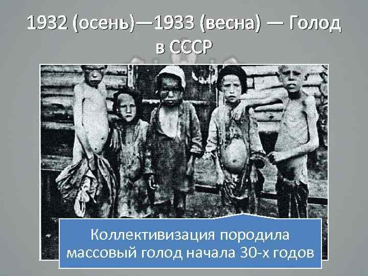 Карта голода 1932 1933