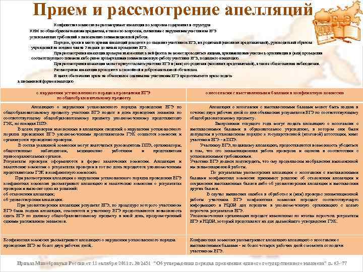  Прием и рассмотрение апелляций Конфликтная комиссия не рассматривает апелляции по вопросам содержания и