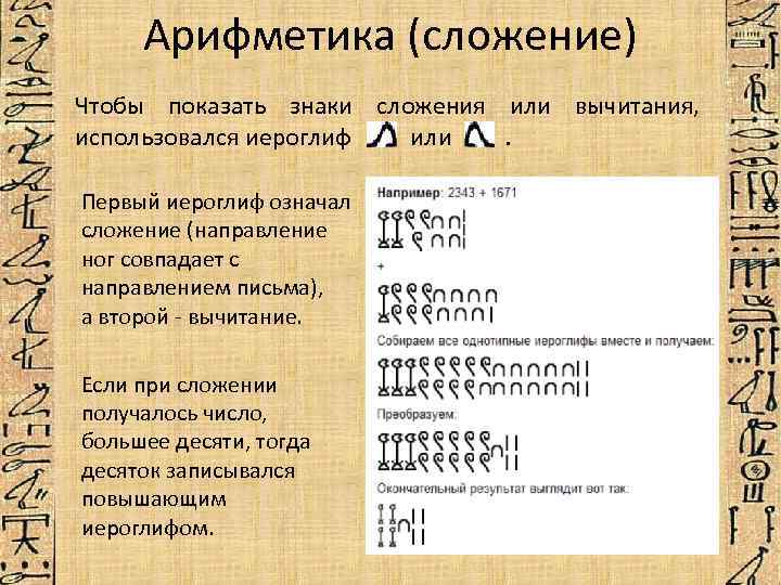 Математика в древнем египте презентация