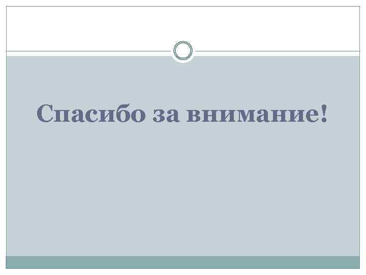 Спасибо за внимание! 