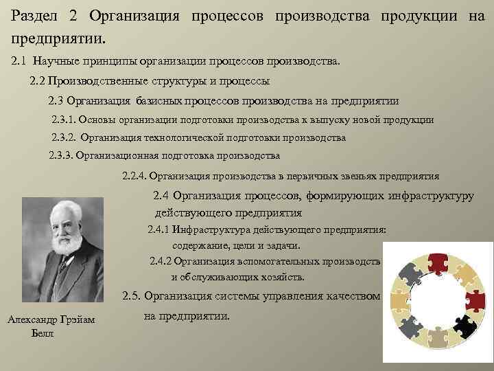 Раздел 2 Организация процессов производства продукции на предприятии. 2. 1 Научные принципы организации процессов