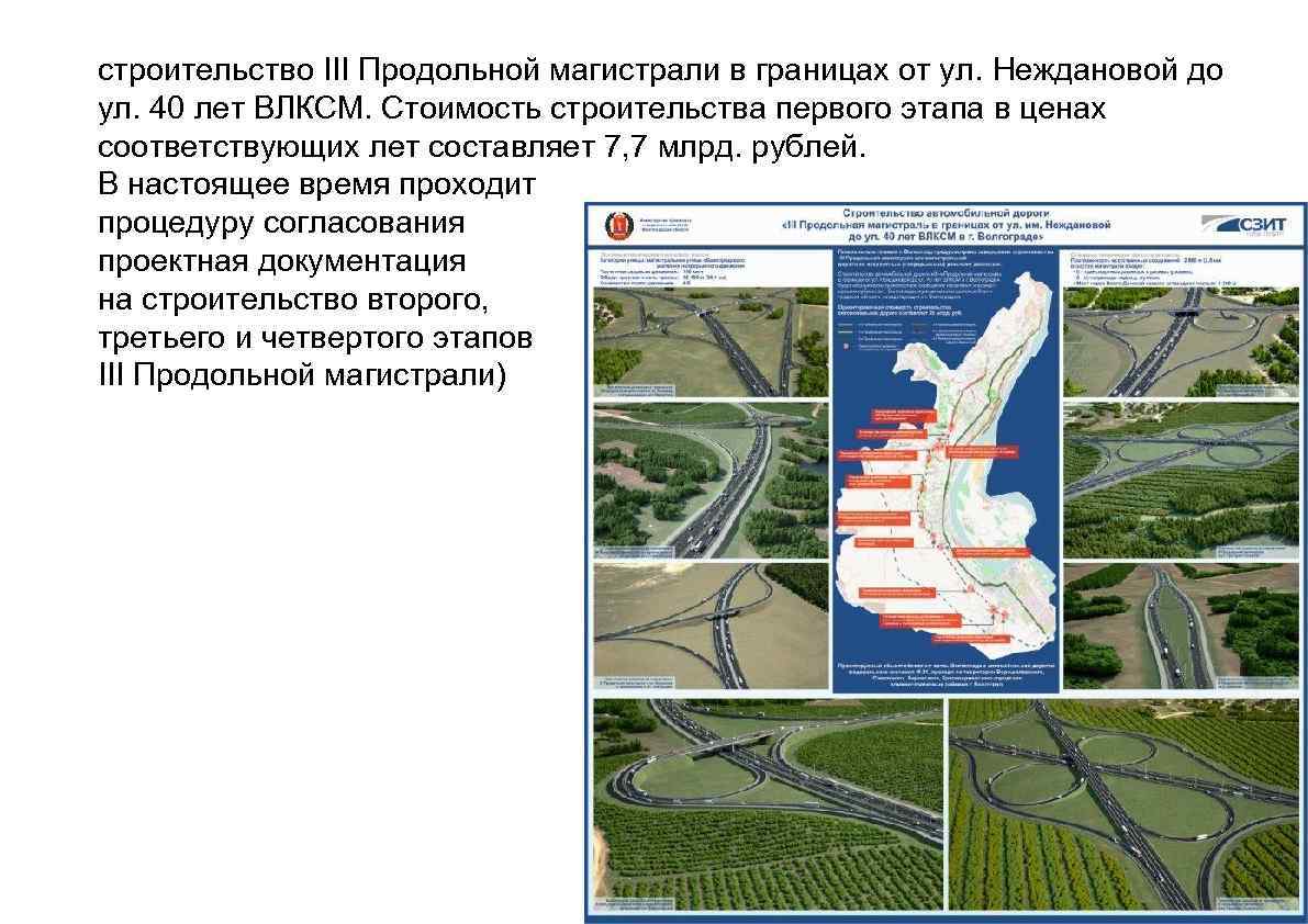 Проект третьей продольной магистрали волгоград на карте