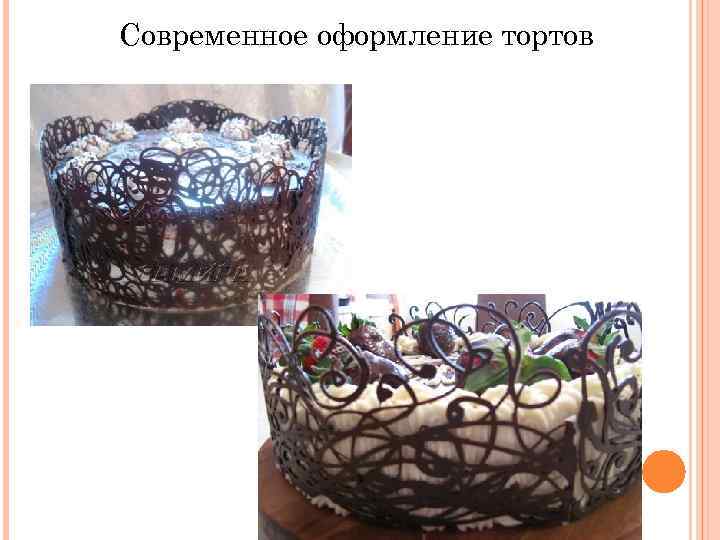 Современное оформление тортов 