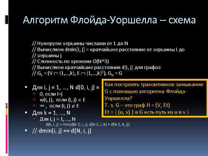 Алгоритм флойда уоршелла презентация