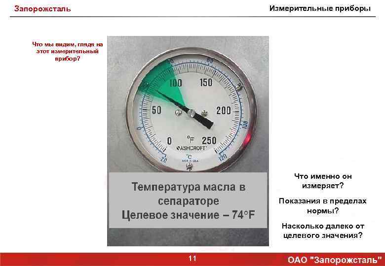 Измерительные приборы Запорожсталь Что мы видим, глядя на этот измерительный прибор? Что именно он