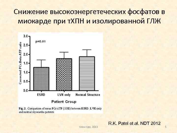 Снижение высокоэнергетеческих фосфатов в миокарде при т. ХПН и изолированной ГЛЖ Улан-Удэ, 2013 R.