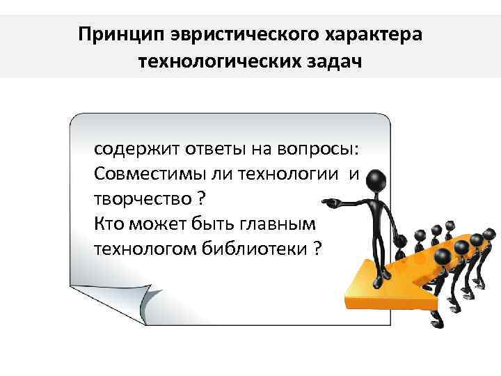 Принцип эвристического характера технологических задач содержит ответы на вопросы: Совместимы ли технологии и творчество