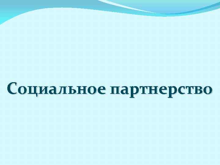 Социальное партнерство 