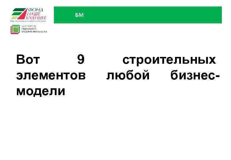 БМ Вот 9 элементов модели строительных любой бизнес- 8 